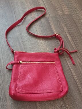 Red Leather Overland Crossbody